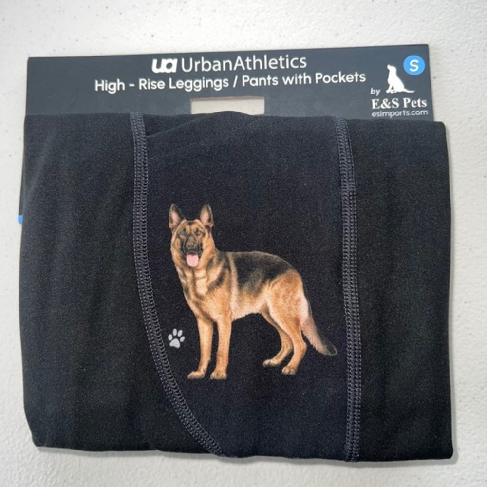NWT Urban Athletics German Shepherd‎ High Rise Leggings Pockets Size Small
Black